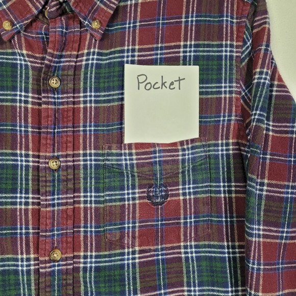 Chaps Performance Plaid Flannel Men Sz Small Shirt Button Down Christmas Cotton - Picture 7 of 9
